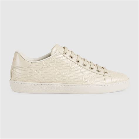 gucci women's gg embossed ace sneaker|authentic women gucci ace sneakers.